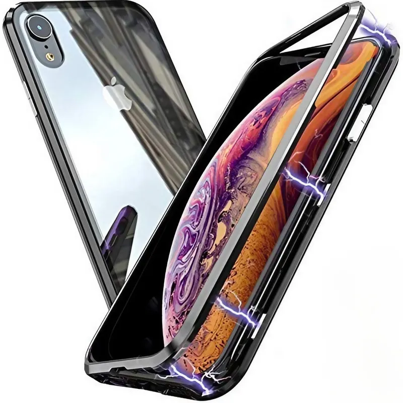 Flippy, Husa de Protectie, Flippy, pentru Apple iPhone 7 Plus, Magnetic 360, Metal, Negru