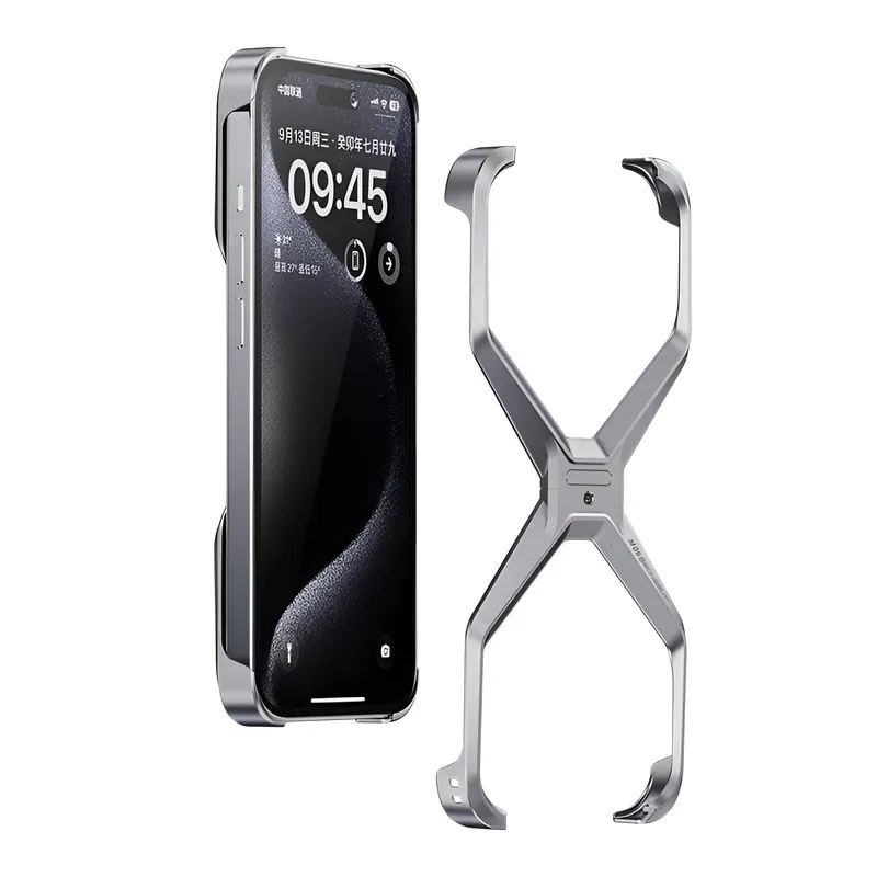 Husa Armor X Compatibila cu iPhone 15 Pro Max, Flippy, Aliaj de Aluminiu, Antisoc, Antizgarieturi, Impermeabila