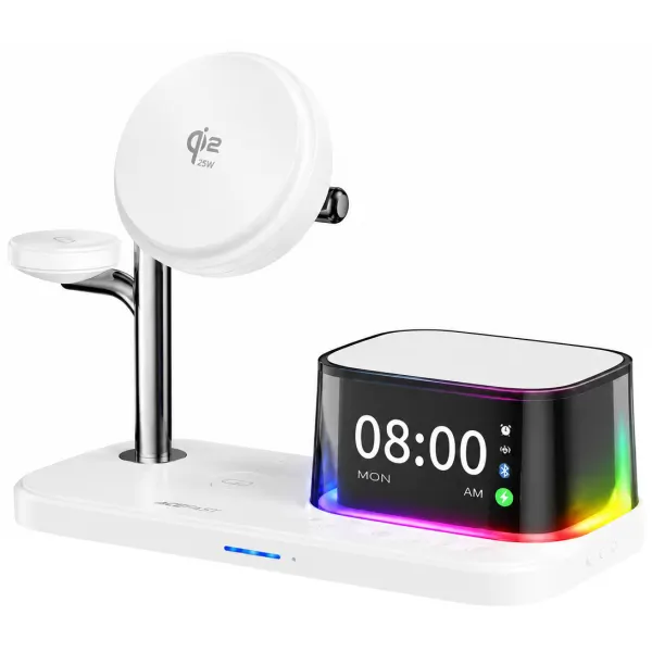 XO Design Incarcator Retea Wireless XO Design CX045 3in1, 25W, Alb