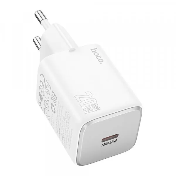 HOCO Incarcator Retea HOCO N40, 20W, 3A, 1 x USB-C, Alb