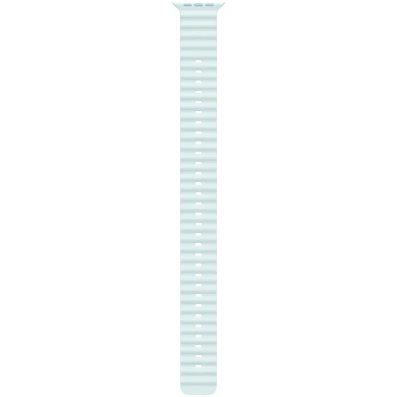 Apple Apple Watch 49mm Band: Ice Blue Ocean Band Extension - Natural Titanium Finish