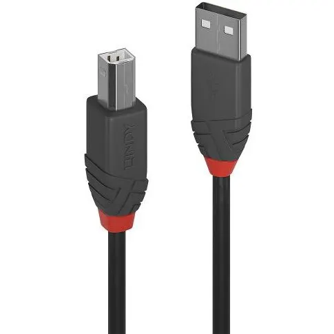 Lindy Cablu Lindy 36670, USB 2.0 - USB-B, 0.2m, Negru