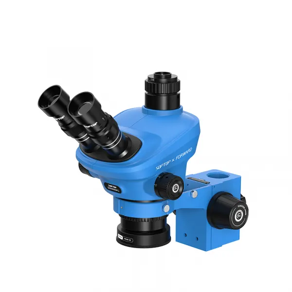 Forward Microscop Forward FW-S65Pro Max02, model triocular, 6,5×–65×, Albastru