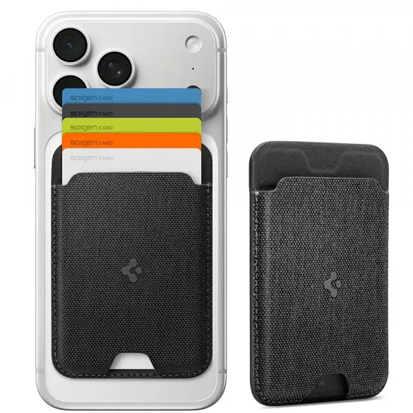 Spigen Portofel MagSafe, Spigen, MagFit Urban Fit, Negru AFA11335