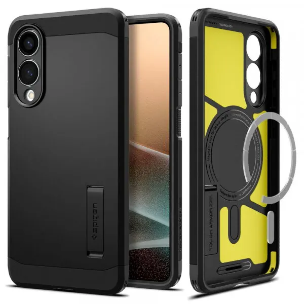 Spigen Husa MagSafe pentru Samsung Galaxy S25 Edge S937, Spigen, Tough Armor, Neagra ACS09422