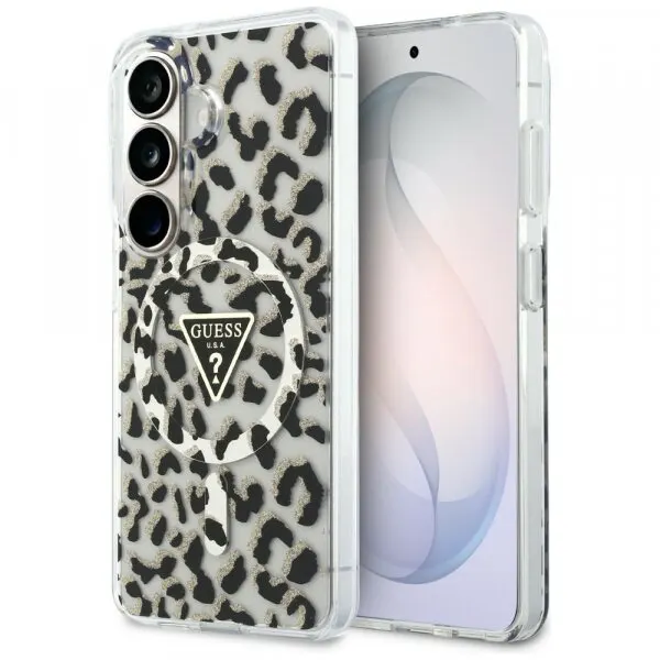 Guess Husa MagSafe pentru Samsung Galaxy S26 S942, Guess, IML Leopard Pattern, Neagra