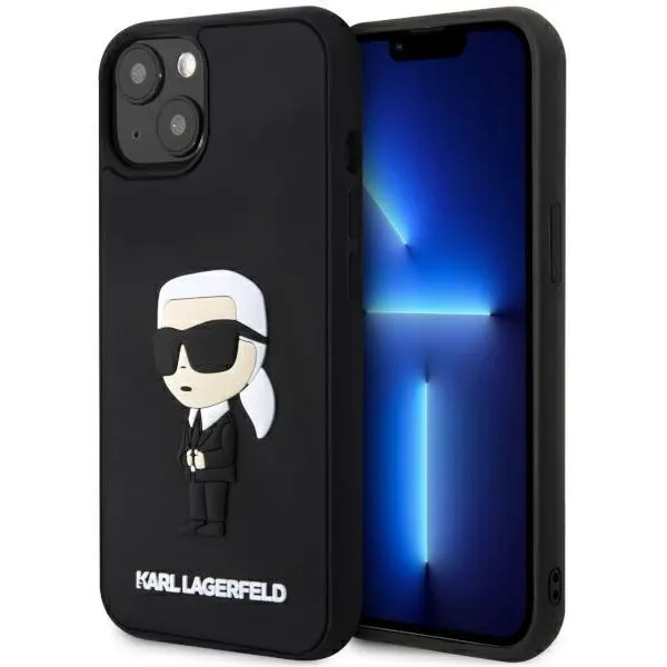 Karl Lagerfeld Husa pentru Apple iPhone 14 Plus, Karl Lagerfeld, 3D Rubber Ikonik Karl, Neagra