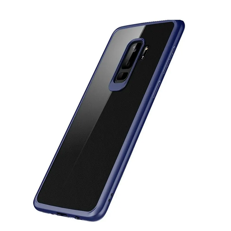 Huawei, Husa Huawei P20 Lite Transparent cu Margini Albastre
