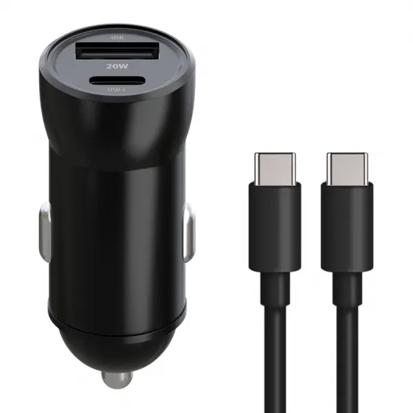 MaXlife Incarcator Auto Cu Cablu USB-C MaXlife MXCC-04, 20W, 3A, 1 x USB-A - 1 x USB-C, Negru