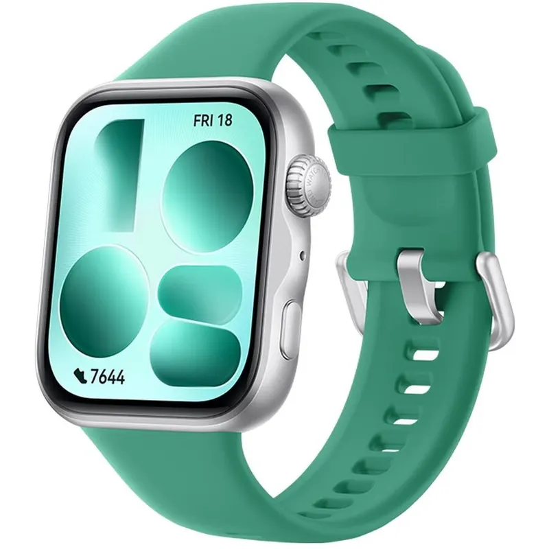 Huawei Ceas inteligent Huawei Watch Fit 5, 42,9 mm, AMOLED de 1,82, GPS, NFC, 5 ATM, curea fluoroelastomer, Verde