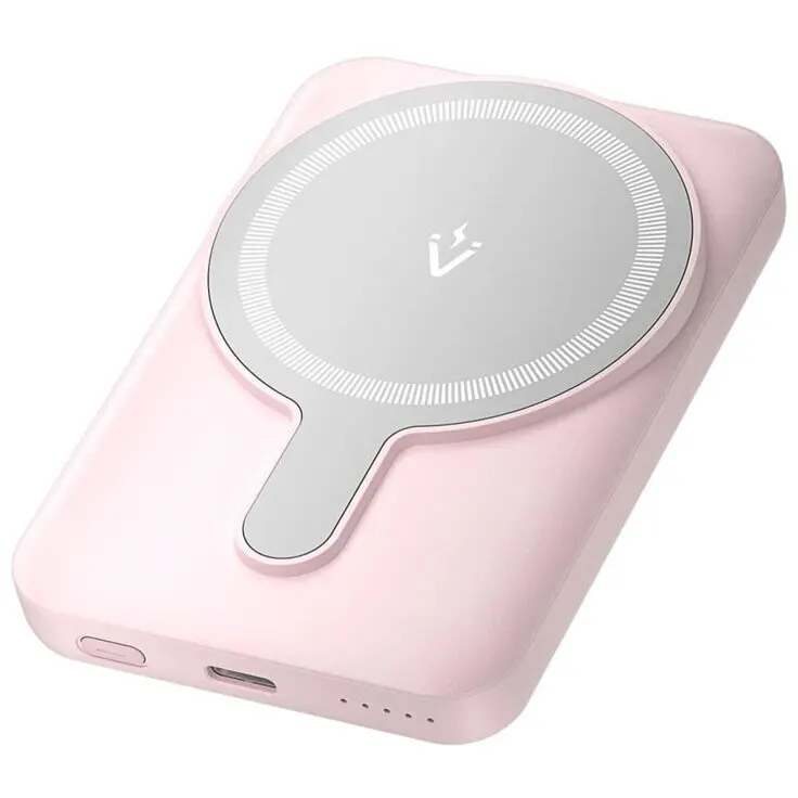 Vention Baterie externa Vention FHSP0, 5.000 mAh, 20W, Magnetic wireless, 1 x USB-C , 166g, Roz