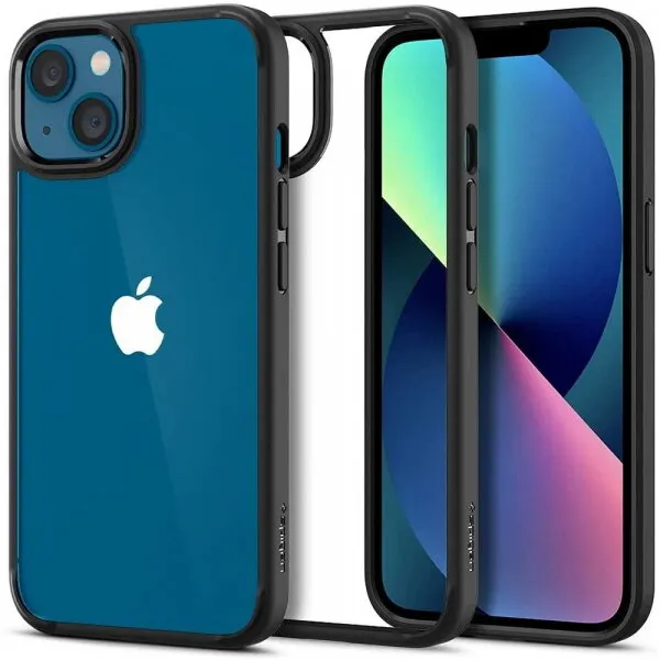 Spigen Husa pentru Apple iPhone 13, Spigen, Ultra Hybrid, Neagra ACS03523