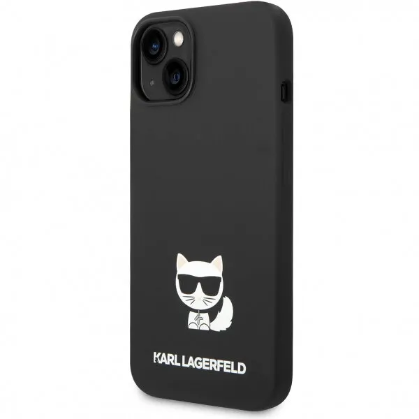 Karl Lagerfeld Husa pentru Apple iPhone 14 Plus, Karl Lagerfeld, Silicone Body Choupette, Neagra