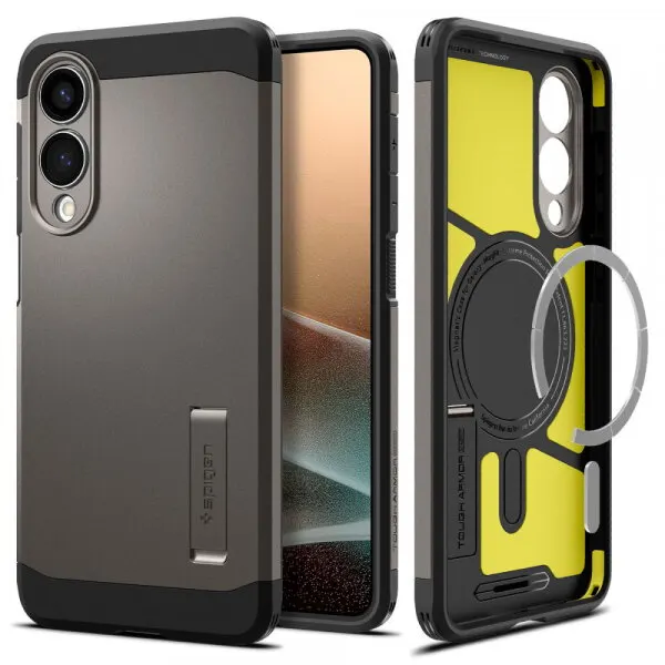 Spigen Husa MagSafe pentru Samsung Galaxy S25 Edge S937, Spigen, Tough Armor, Gri ACS09423