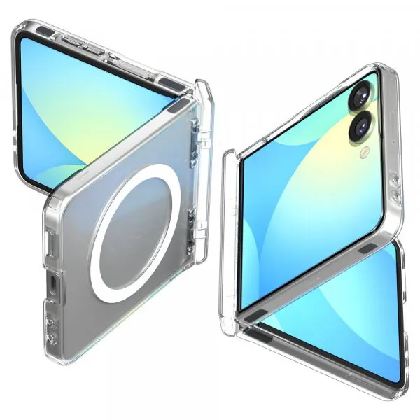 Spigen Husa MagSafe pentru Samsung Galaxy Z Flip7 F766, Spigen, Ultra Hybrid Pro, Transparenta ACS09559