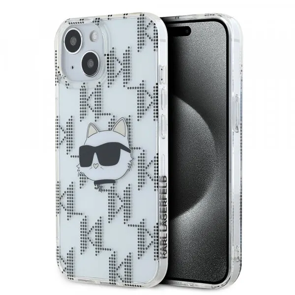 Karl Lagerfeld Husa pentru Apple iPhone 15, Karl Lagerfeld, IML Electroplated Choupette Head, Transparenta