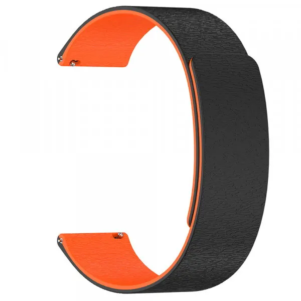 techsuit Curea Techsuit W074 pentru Samsung Galaxy Watch Series, 20mm, Neagra Portocalie