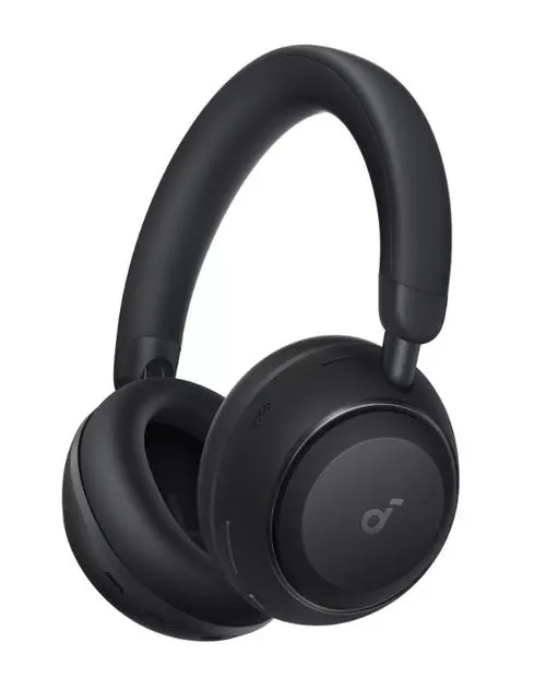 Casti Stereo Wireless Over-Ear Anker Soundcore Space 2, Active Noise Cancelling, LDAC Hi-Res, Bluetooth 6.1, Autonomie 50 ore (Negru)