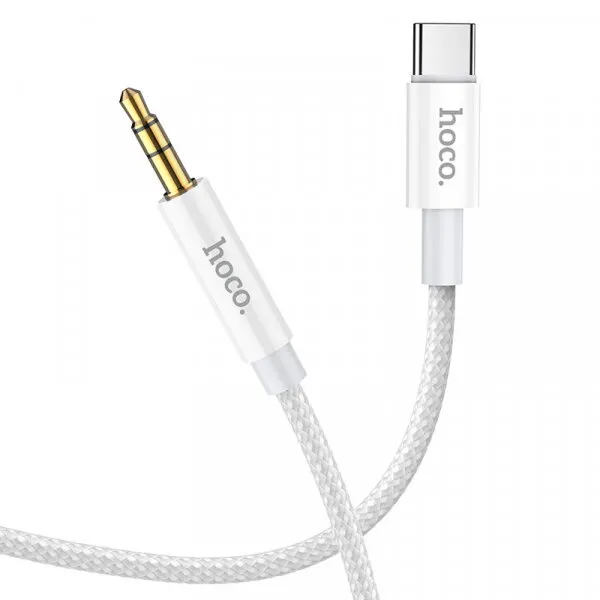 HOCO Cablu Audio USB-C - 3.5mm HOCO UPA19, 1m, Argintiu