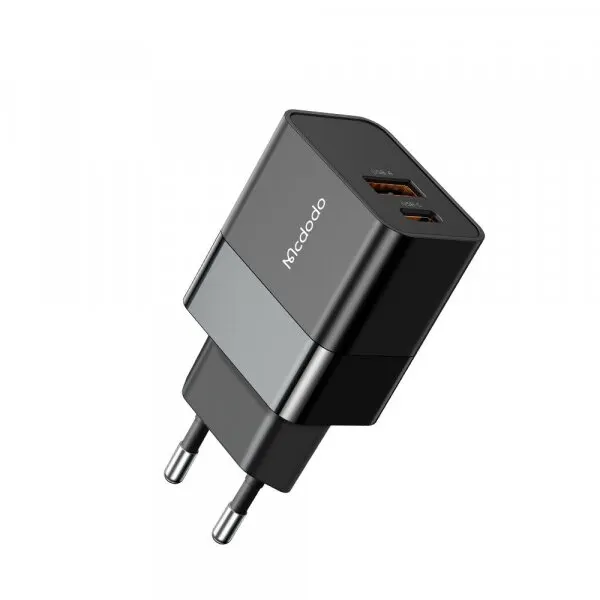 Mcdodo Incarcator Retea McDodo CH-1951 Hydrogen, 20W, 3A, 1 x USB-A - 1 x USB-C, Negru