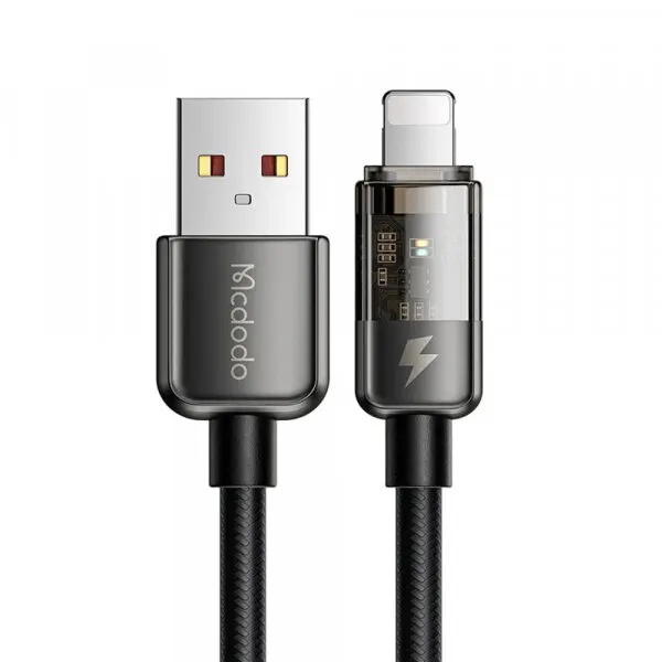 Mcdodo Cablu Date si Incarcare USB-A - Lightning McDodo CA-3140 Auto Power Off, 18W, 1.2m, Negru