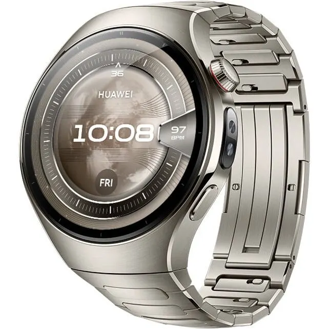 Huawei Smartwatch HUAWEI Watch 5 46mm, Aerospace-Grade Titanium Case with Titanium Strap, Health Glance, GPS