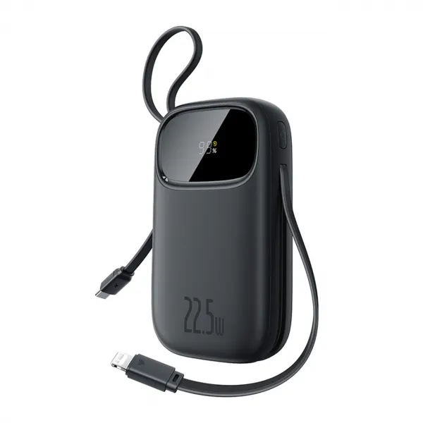 BASEUS Baterie Externa Baseus EnerFill FC31, 10000mAh, 22.5W, QC + PD, 1 x Lightning - 1 x USB-A - 2 x USB-C, Neagra