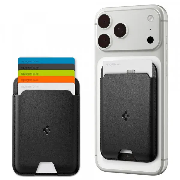 Spigen Portofel MagSafe, Spigen, Valentinus MagFit 5 Cards, Negru AFA11337