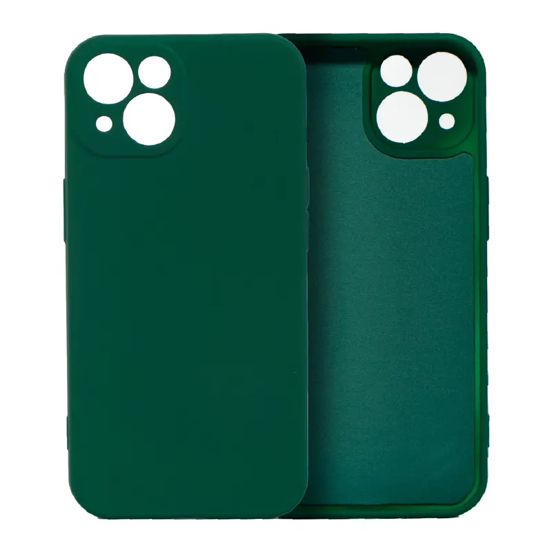 Husa pentru Samsung Galaxy A13 4G, Flippy, Liquid Silicone, cu Microfibra pe interior, Protectie Antisoc, Verde inchis