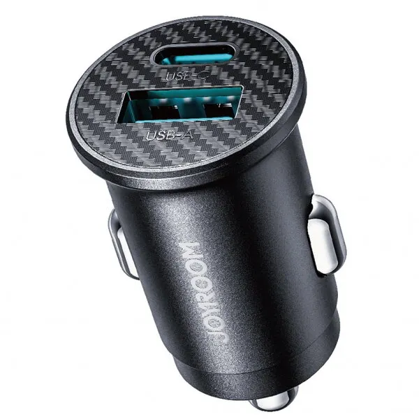 JOYROOM Incarcator Auto Joyroom JR-CCN16 Mini, 12W, 2.4A, 1 x USB-A - 1 x USB-C, Negru
