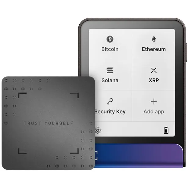 Ledger Portofel hardware criptomonede Ledger Flex cu Recovery Key, ecran E Ink 2.8 inch, Bluetooth, USB-C, Neptune Blue