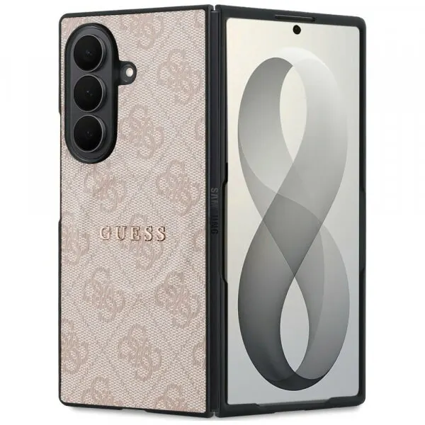 Guess Husa MagSafe pentru Samsung Galaxy Z Fold8 Ultra F976, Guess, 4G Leather Classic, Roz
