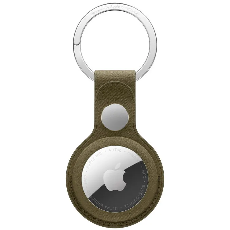 Apple Breloc Apple AirTag FineWoven Key Ring pentru AirTag Apple, Verde inchis