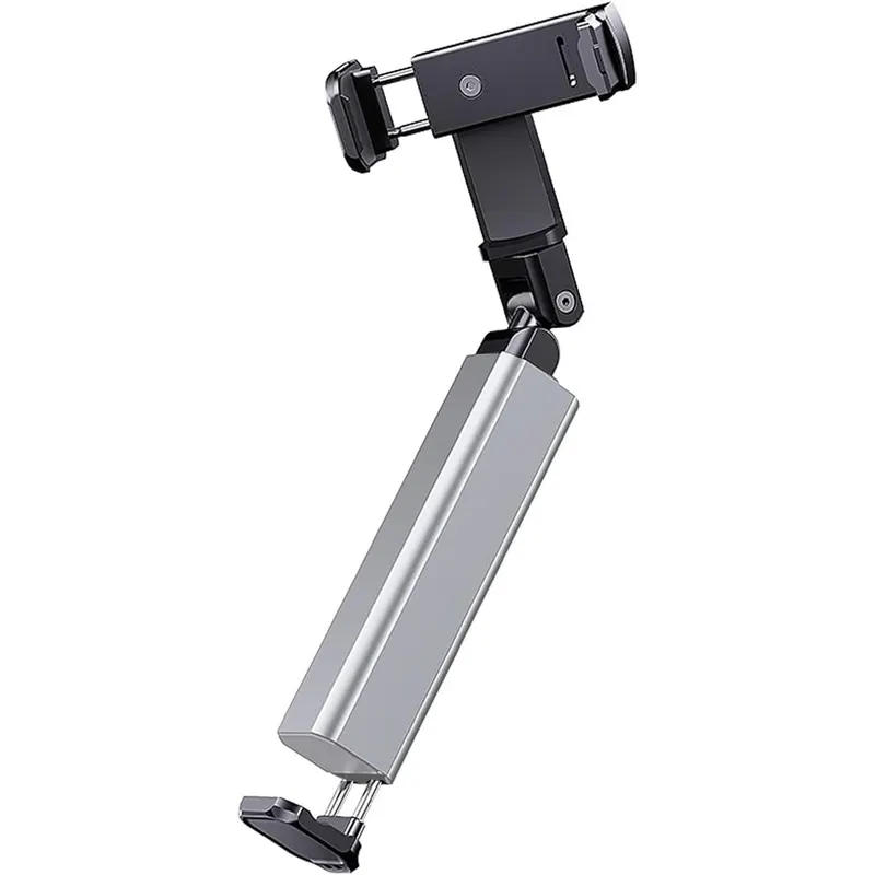 Suport pentru Telefon Mobil, Flippy, Portabil, Pliabil, Telescopic, Rotativ, din Plastic, Gri