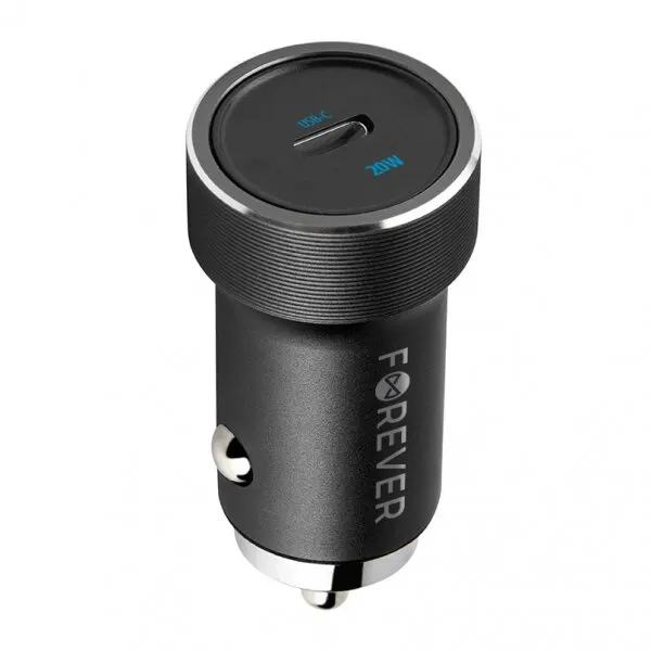 FOREVER Incarcator Auto Forever CC-06, 20W, 3A, 1 x USB-C, Negru