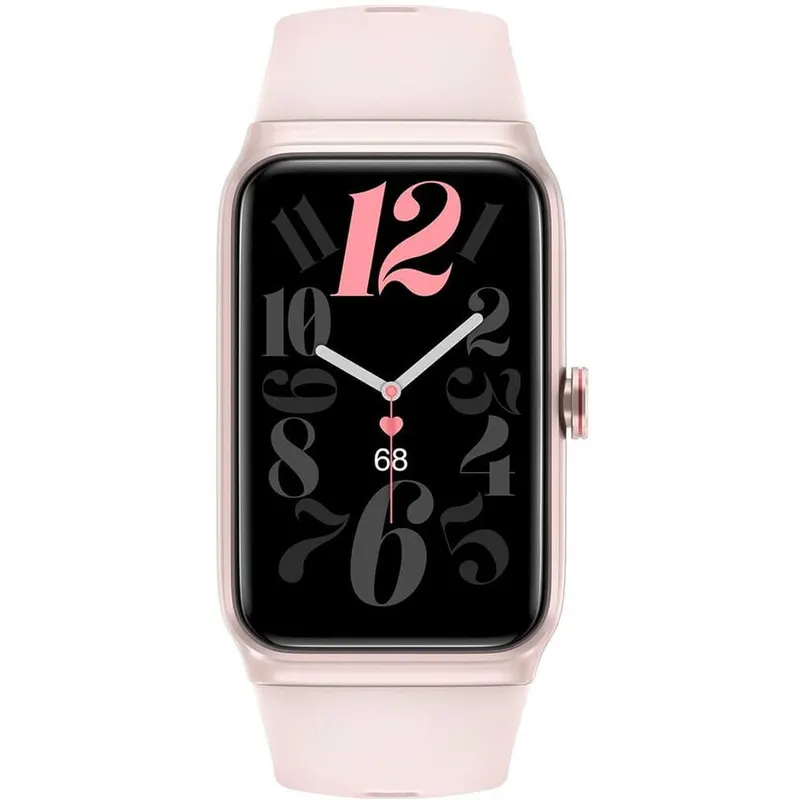 Honor Bratara fitness Honor Choice Band, 1,64 inch, AMOLED, curea Roz + Curea suplimentara Silicon Negru