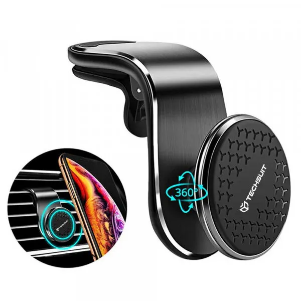 techsuit Suport Auto Magnetic Techsuit S8, Universal, Argintiu