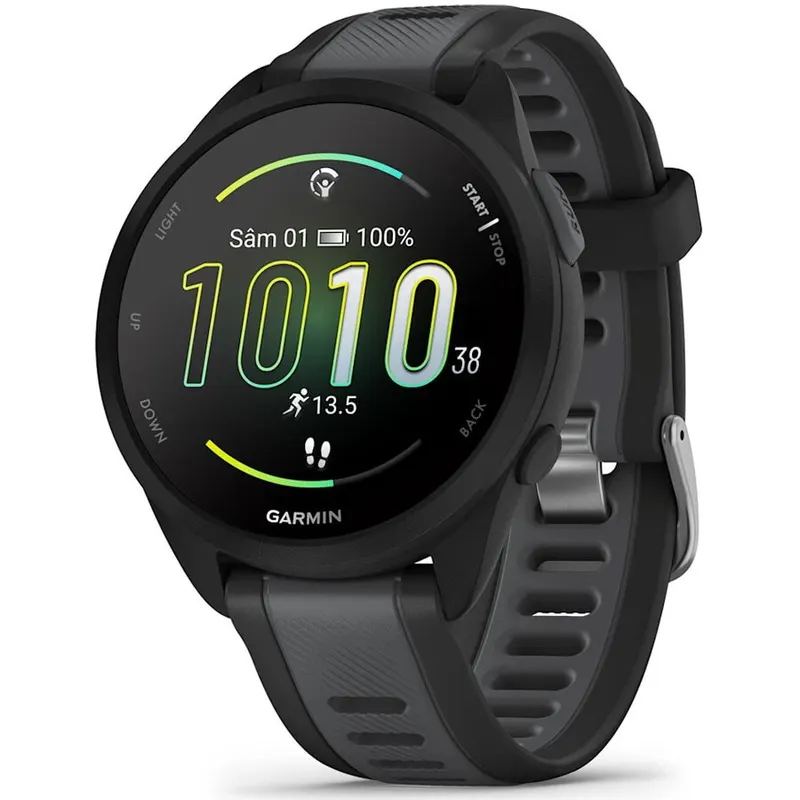 GARMIN Ceas Inteligent Garmin Forerunner 165, Music, GPS, WiFi, Negru-Slate Gri