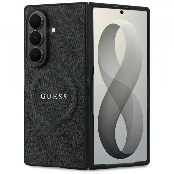 Guess Husa MagSafe pentru Samsung Galaxy Z Fold8 Ultra F976, Guess, 4G Leather Classic, Neagra