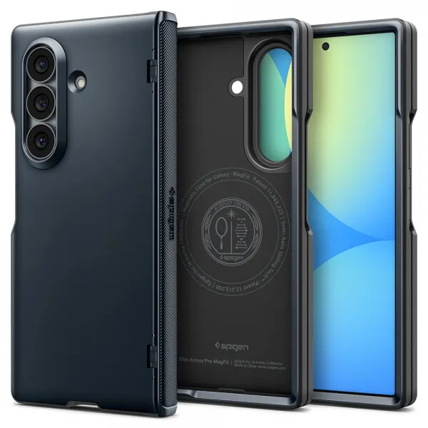 Spigen Husa MagSafe pentru Samsung Galaxy Z Fold8 Ultra F976, Spigen, Slim Armor Pro, Albastra ACS11509