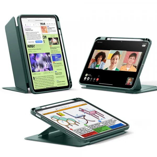 ESR Husa pentru Apple iPad (2025) / (2022), ESR, Flip Hybrid with Pencil Holder, Verde