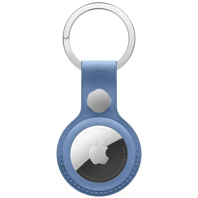Apple Breloc Apple AirTag FineWoven Key Ring pentru AirTag Apple, Wildflower, Albastru