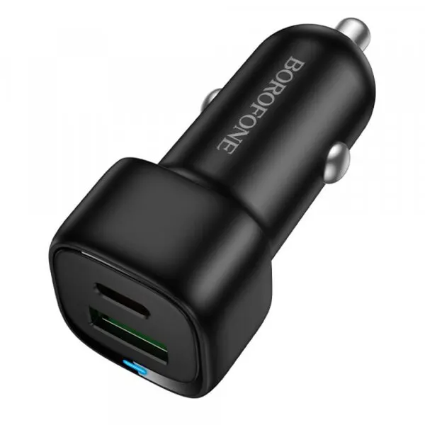 Borofone Incarcator Auto Borofone BZ34B Cloud, 38W, 3A, 1 x USB-A - 1 x USB-C, Negru