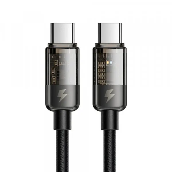 Mcdodo Cablu Date si Incarcare USB-C - USB-C McDodo CA-2840 Auto Power Off, 100W, 1.2m, Negru