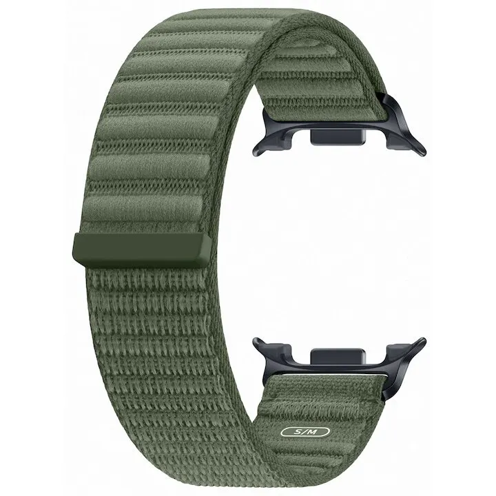 Samsung Curea Smartwatch Samsung Fabric Band ET-SVL32SGEGEU, pentru Galaxy Watch9, S/M, Verde Olive