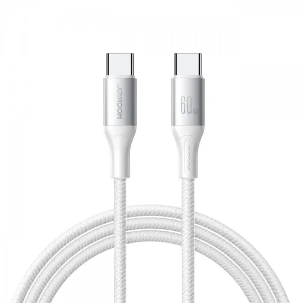 JOYROOM Cablu Date si Incarcare USB-C - USB-C Joyroom S-A28 Flash, 60W, 2m, Alb