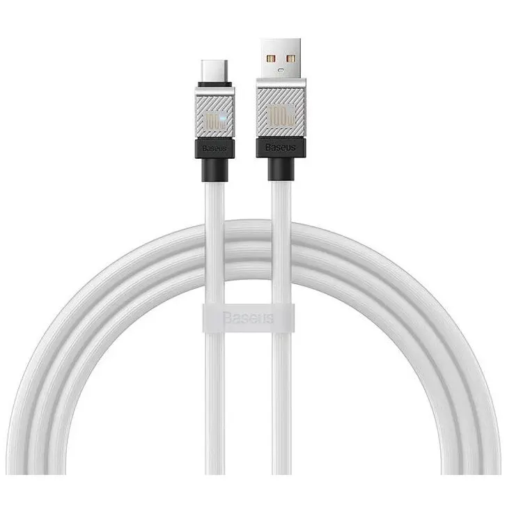 BASEUS CABLU alimentare si date Baseus, Fast Charging Data Cable pt. smartphone, USB (T) la USB Type-C (T), 100W, 1m, alb