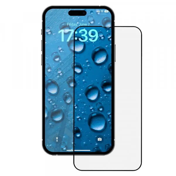 Anank Folie de protectie Ecran Anank 5X Reinforced CG pentru Apple iPhone 16 Pro, Sticla Securizata, Full Glue, 2.5D, Neagra