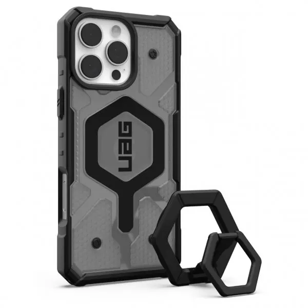 Urban Armor Gear Husa MagSafe pentru Apple iPhone 16 Pro Max, Urban Armor Gear, Pathfinder Clear Bundle, Gri
