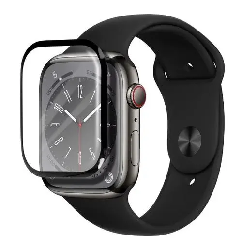 Folie Protectie Bestsuit pentru Apple Watch SE 44mm Series, Sticla Flexibila, Neagra